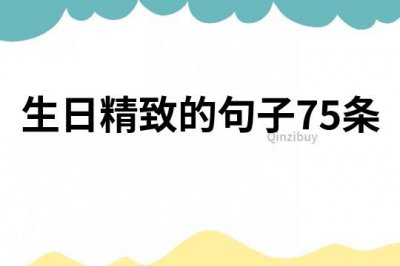 ​生日精致的句子75条